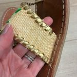 Jack Rogers  Leather Hydrangea Floral Embroidered Thong Slip On Sandals Size 6 Photo 7