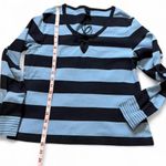 Nautica Y2K Jeans Blue Striped Lace Up Top, Women's Size L Photo 7
