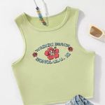 Sheen yellow summer crop tank Green Size XS Photo 0