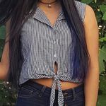 ICE black and white gingham crop top Size M Photo 1