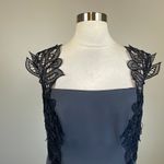 JS Collections  Lace and Crepe Sleeveless A-Line Evening Gown Blue Size 12 Dress Photo 6