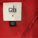 CAbi Wms One Button Crimson Ponte Red Jacket Blazer Long Sleeve Red Twill NWT Photo 2