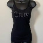 Juicy Couture Black Bling Cami Compression Tank Adjustable Straps Sz Large Y2K Photo 1