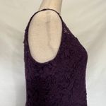 Skies Are Blue  Lace Midi Dress Sz L Purple Dark Fairy CottageCore Boho Feminine Photo 8