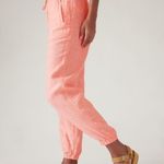 Athleta  Retreat Coral Pink Linen Jogger Pants Plus Zise 14 Photo 1