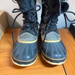 Sorel  Joan of Arctic Waterproof Snow Boot Lace Up Fur Trim Grey Black Winter 9 Photo 3