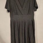 Vera Wang Simply Vera  Grey Knit Wrap Dress Size Large Photo 0