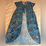 NWT AMIANI Tie up Front Dress Coverup size M Blue Size M Photo 4