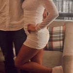 White Long Sleeve Mini Dress Size XS Photo 2