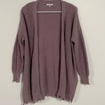 Maurice's Purple Frayed Hem Cardigan Photo 0