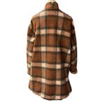 BLANK NYC Plaid Cocoon Wanderer Lined Long Sleeve Button Closure Pea Coat Size M Photo 5