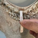Free People  Cream Beaded Floral Dress Sz‎ XS Photo 4