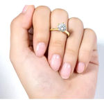 Boutique NEW 2Ct Solitaire Simulated Diamond 14k Gold‎ Plated Sterling Engagement Ring Photo 2