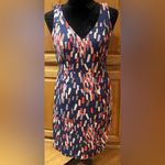 Boden Confetti Printed Stretch‎ Cotton Sleeveless Lined Sheath Dress Blue Sz 2P Photo 3