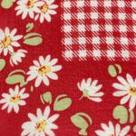 Laura Ashley Scarf Chiffon Square Gingham Checked Daisy Floral Red White 20"x19" Photo 12