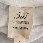 Cinq à Sept Cinq a Sept white cotton Amour foiled tee shirt large NWT Photo 5