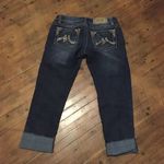 Miss Me cuffed distressed cuffed size 28 dark wash bling western cropped skinny Photo 2