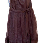 Alfred Angelo  NEW brown formal dress bow front tulle front strapless size 12 Photo 0