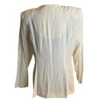 Vintage R&M Richards by Karen Kwong Ivory Lace Appliqué Blazer Top White Size 12P Photo 1