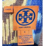 Tory Burch  Kiersten Linen Blend Sleeveless Ikat Print Sheath‎ Dress Size 8 Retro Photo 2