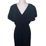 Vintage 80s Dress Constance Saunders Bergdorf Goodman Black Pleated Union Made 8 Photo 4