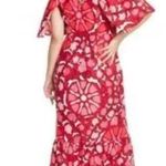 Rhode x Target Midi Red Floral‎ Linen Blend Bell Sleeve Dress Size 16 Summer NEW Photo 1