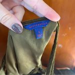 Aeropostale Olive Green Ruffle Velvet off the shoulder top Photo 2