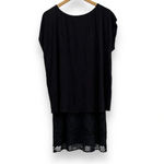 Bailey 44‎ Layered Tent Overlay Lace Trim Dress Size Medium Black Rayon Photo 4