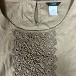 J.Crew Garden Lace Embroidered Midi Dress 100% cotton khaki color size XS Photo 3