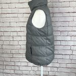 Old Navy Herringbone Heather Gray Fleece Lined Puffer Vest. Like new. Fleece lined pockets. Collar can be worn up or down. Very warm.  24.5” long 17.5” bust approximately Photo 3