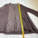 David Valls Lagenlook Linen Zip Front Shirt Cardigan Size M Brown Oversized Size M Photo 9