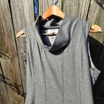 Adam Lippes  Gray Sheath With Pleats. Sleeveless Dress Size 6 Photo 1