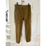 Anthropologie  Essential Slim Olive Green Cargo Cropped Ankle Trouser Pants Photo 1