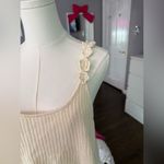 Le lis Cream Ribbed Sleeveless Tank Top Photo 1