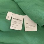 Reformation Green Floral Wrap Mini Dress Cottagecore Romantic Feminine Large Photo 4