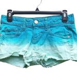 Mossimo Women Girls Juniors Size 5 Blue Dip Dye Ombré Shorts Photo 0