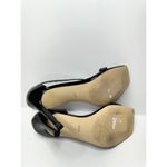 Calvin Klein Sandals Women Size 8.5 Black Patent Leather Square Toe Dress Heels Photo 8