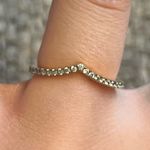 Pandora  14k Rose Gold Plating CZ Sparkling Wishbone Ring Size 5.5 Photo 5