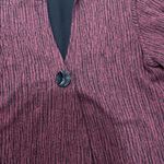 Parsley & Sage Jacket Womens Medium Artsy One Button Swing Blazer Maroon Black Purple Photo 3