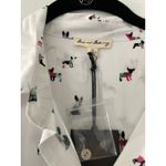 Jane and Delancey Blouse‎ Boston Terrier Frenchie Dog Print Button Down Shirt Size XL Photo 4