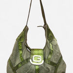 Guess Y2K Mcbling Green Snake Faux Leather Shoulder Hobo Hand Bag Purse Monogram 2000s Vintage Trendy Baddie #streetwear #goth #punk #cyber #whimsygoth Photo 0