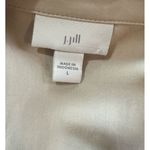 J.Jill Oversized Split Neck Top Blouse Button Down Sz L Cream Office Basic Photo 3