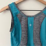 Lululemon Run Recharge Tank Top Sleeveless Teal Gray Lightweight Athletic Active Photo 3