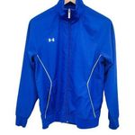 Under Armour  Pregame Woven Jacket Coat Full Zip Up Athletic Loose Fit Blue Small Photo 0