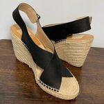 Dolce Vita Womens Espadrille Wedge Sandals Faux Suede Upper Black Nude Size 10 Black Photo 0
