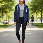 Champion NEW XS Navy Blue Full Zip Hooded Windbreaker with Tags Photo 1