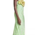 Rixo For Target Slip Dress L Sleeveless Ruffle Leopard Print Green White NWT Size L Photo 3