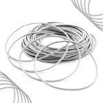 Boutique NEW 2 mm Platinum‎ Plated Stainless Steel 316L Stackable Guitar String Bracelets Photo 9