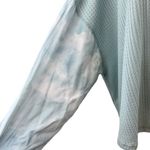 Love, Fire  | NWT | 1X | Aqua Blue Slouchy Waffle Knit Tie-Dye Sleeve Blouse Top Photo 2