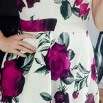 Iris Backless Dress with Red and Black Floral Pattern Photo 4